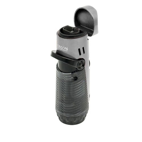 Ronson 117003 Vžigalnik plinski Jet Flame Bora, Srebrna/Črna