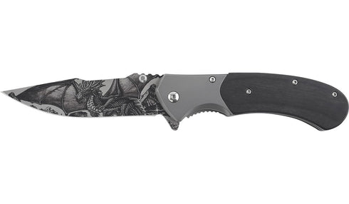 Ausonia 26363 Zložljiv žepni nož 3D vzorec zmaja 18 cm