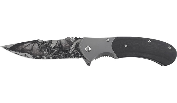 Ausonia 26363 Zložljiv žepni nož 3D vzorec zmaja 18 cm