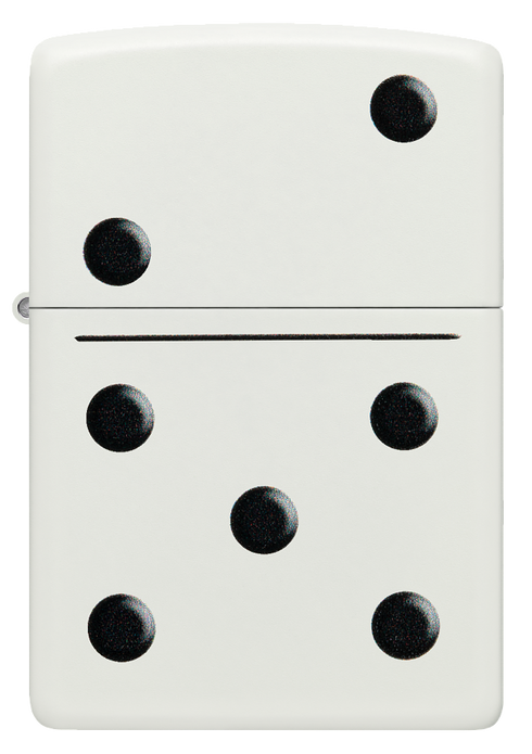 Zippo 46159 vžigalnik Dominos, White Matte