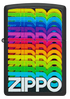 Zippo 46234 vžigalnik Rainbow Zippo Logo, Black Matte