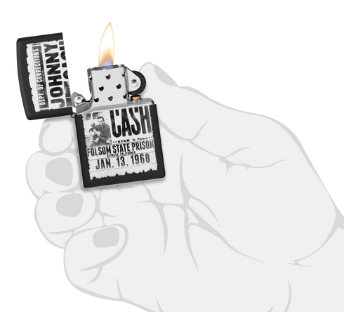 Zippo 46490 vžigalnik Johnny Cash, Newspaper