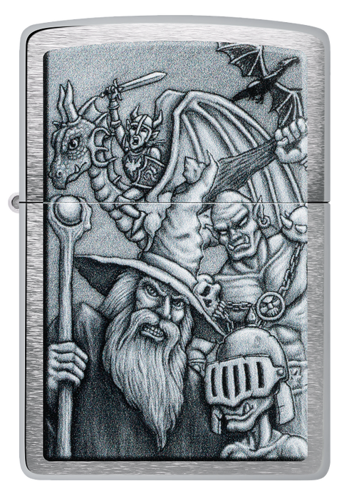 Zippo 46579 vžigalnik Mystical Beings LOTR Based, Brushed Chrome