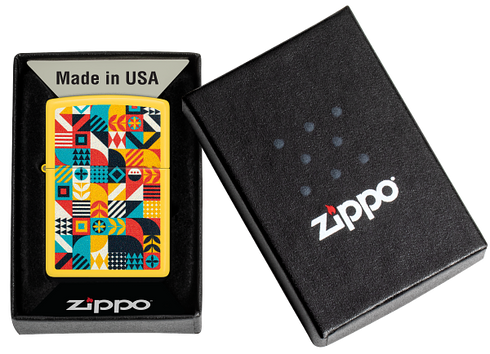 Zippo 46586 vžigalnik Geometric Pattern, Sunflower Matte