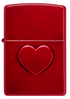 Zippo 46588 vžigalnik 3D Stamped Heart, Candy Apple Red