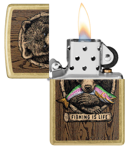 Zippo 47111 vžigalnik Bear & Fishing by Rietveld
