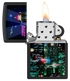 Zippo 48506 vžigalnik Cyber City, Black Matte