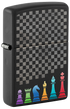 Zippo vžigalnik 48662 Chess Pieces, Black Matte