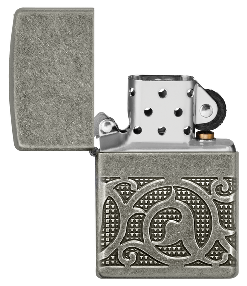 Zippo vžigalnik 49290 Pattern Armor Antique Silver