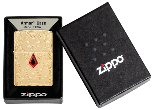 Zippo vžigalnik 49802 Armor® Lucky Cat