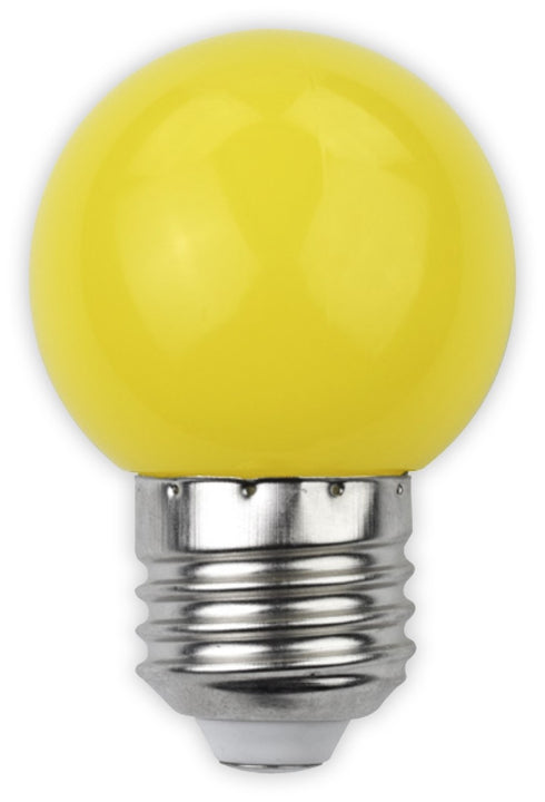 Avide 26063 Žarnica Decor - rumena LED SMD E27 1W G45