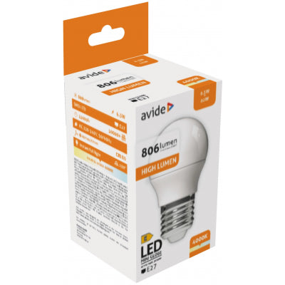 Avide 931685 Žarnica mini LED 6.5W E27 806lm G45