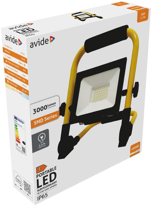 Reflektor na podstavku Slim LED SMD 30W NW 4000K 1,5m ABLRSFLNW-30W