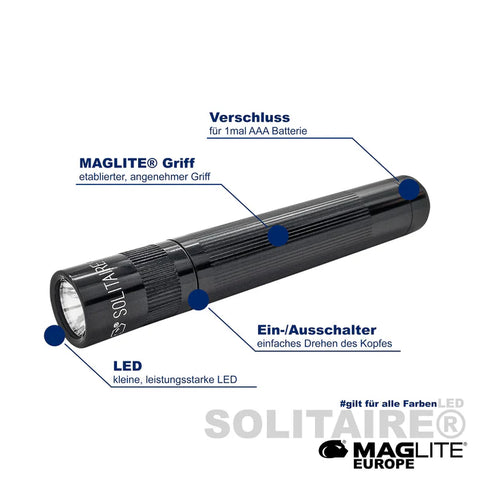 Maglite svetilka LED J3AKY2L Solitaire 1xAAA, Roza