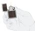 Zippo 46920 vžigalnik Elegant Brown Leather Emblem