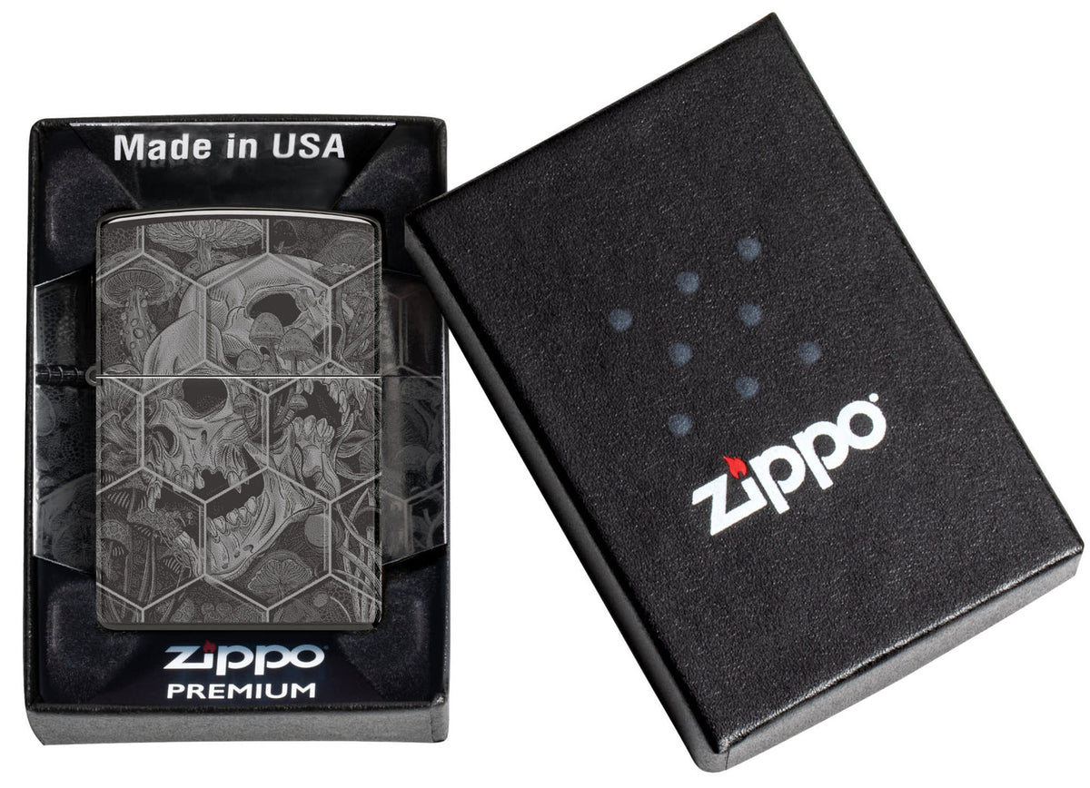 Zippo 46425 vžigalnik Hexagon Trippy Skull
