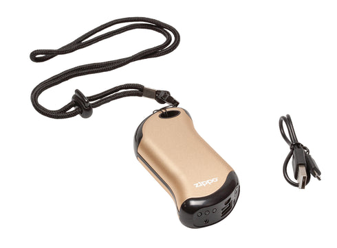 Zippo 2.007.399 HeatBank™ 9s Grelec za roke in USB polnilec, Zlat