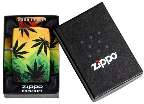 Zippo vžigalnik 49806 Rasta Cannabis
