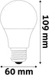 Avide 933009 Žarnica LED 9.5W E27 6400K 1055lm A60 180°