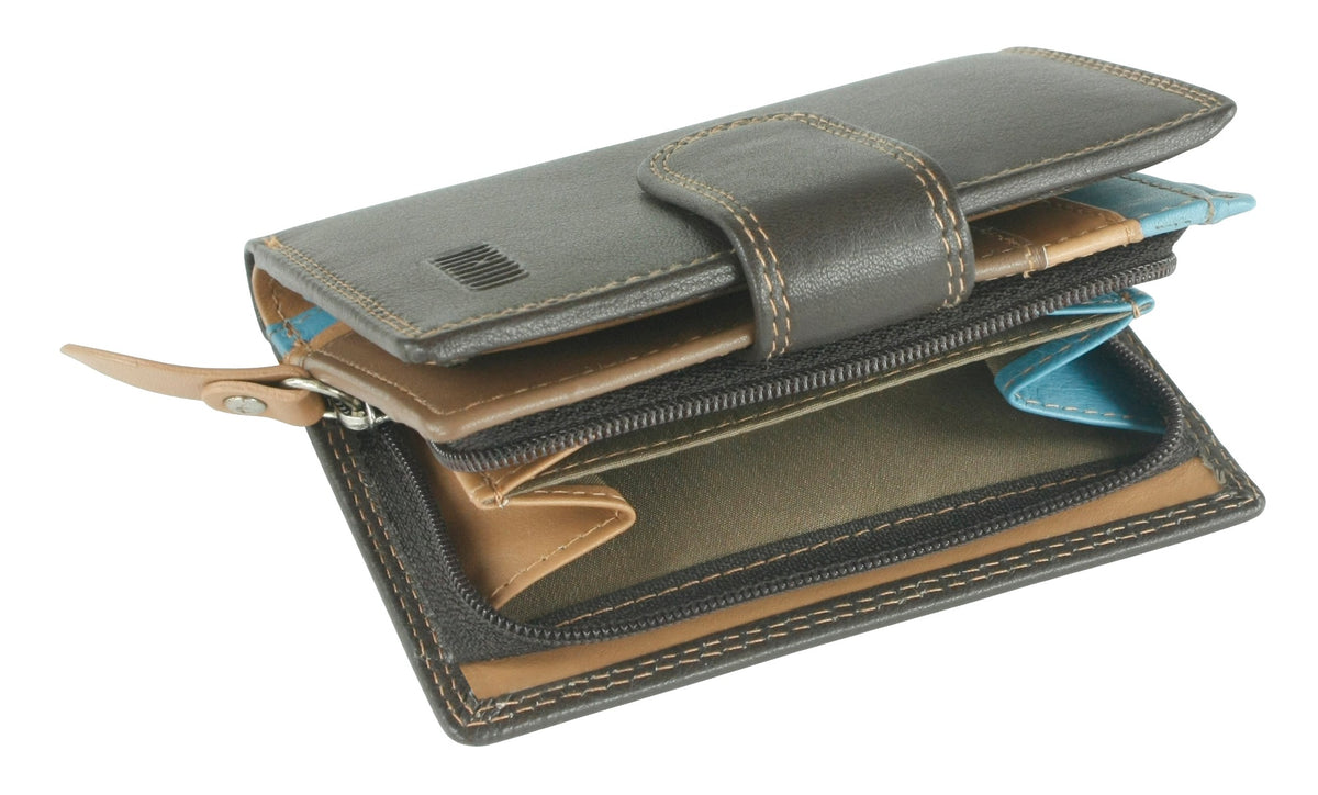 Mano M17702BR/TP Ženska denarnica rjava/sv. modro/bež