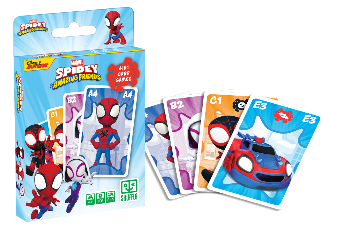 Cartamundi 108645992 Karte Marvel Spiderman in prijatelji 4v1