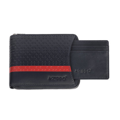 Denarnica Zippo 2.008.019 Navy Blue Range Zipper + Credit Card Case