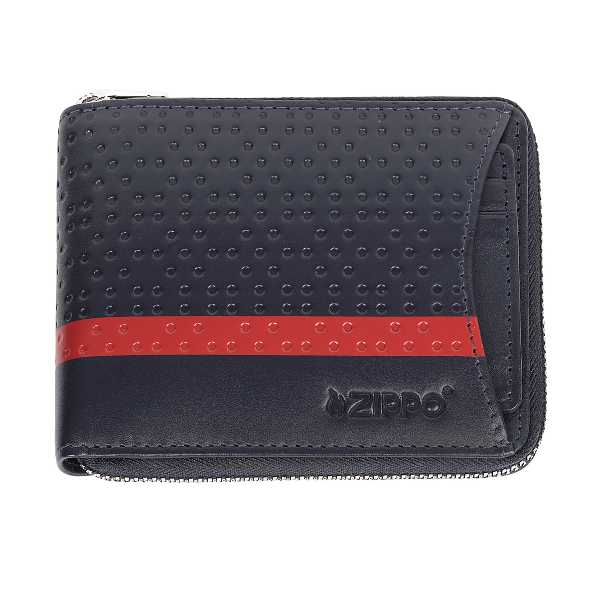 Denarnica Zippo 2.008.019 Navy Blue Range Zipper + Credit Card Case