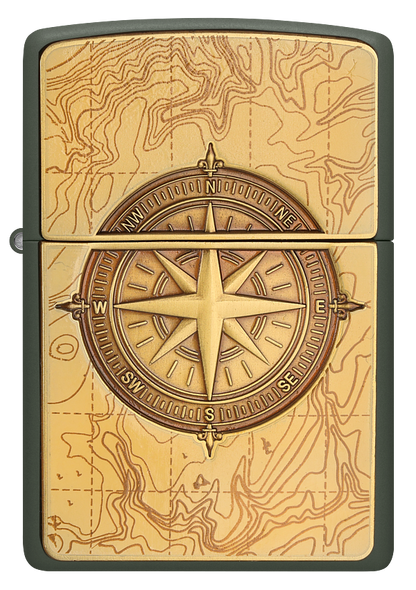 Zippo 2.008.093 vžigalnik Topographic Compass, Emblem