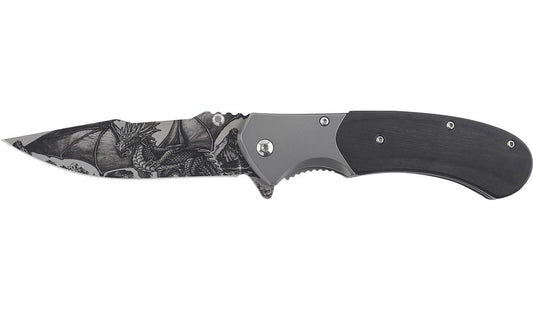 Ausonia 26363 Zložljiv žepni nož 3D vzorec zmaja 18 cm