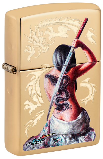 Zippo vžigalnik 29668 Mazzi Girl with Dragon Tattoo by Mazzi
