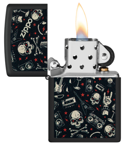 Zippo 60.007.008 vžigalnik Grunt Pattern with Skulls
