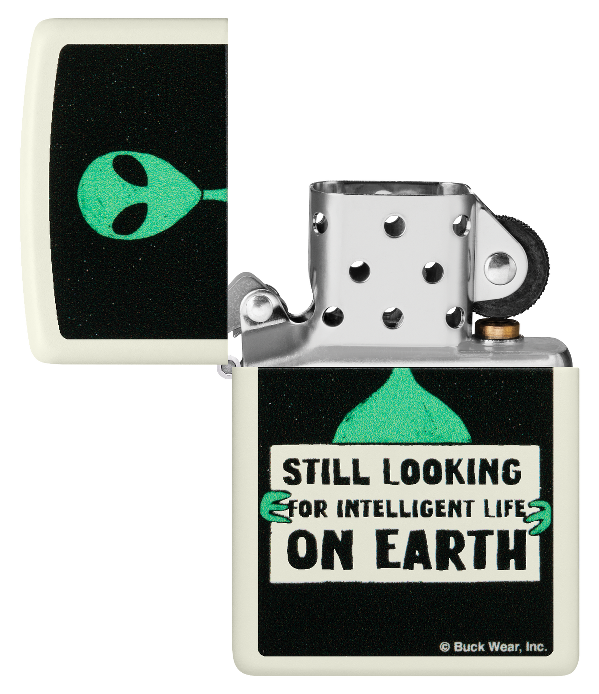 Zippo vžigalnik 46092 Alien Glow in the Dark by Buck Wear