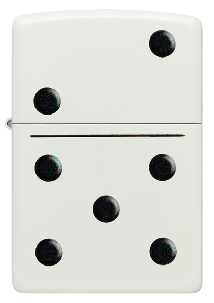 Zippo 46159 vžigalnik Dominos, White Matte
