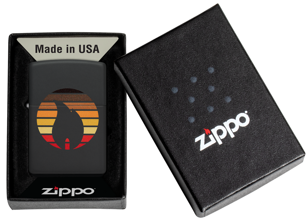 Zippo 46168 vžigalnik Zippo Retro Logo, Black Matte