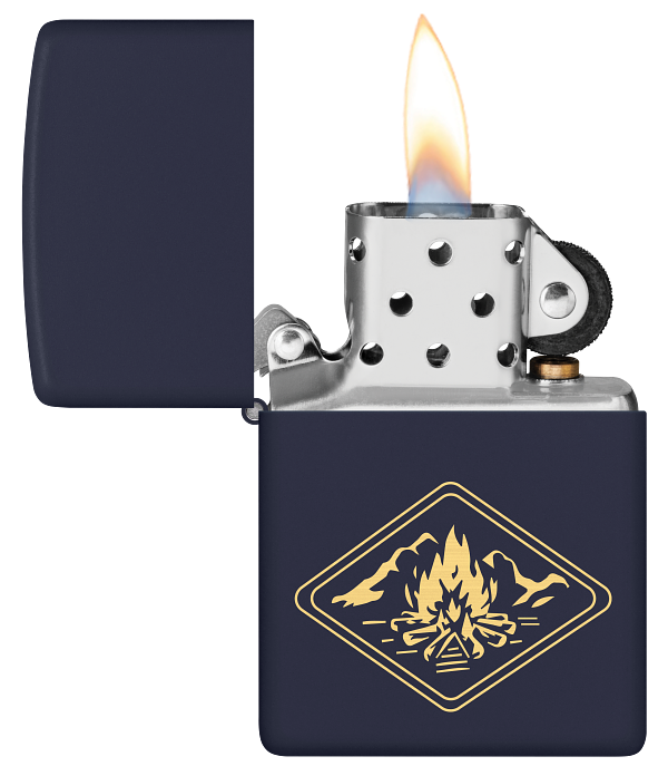 Zippo 46174 vžigalnik Campfire, Navy Matte