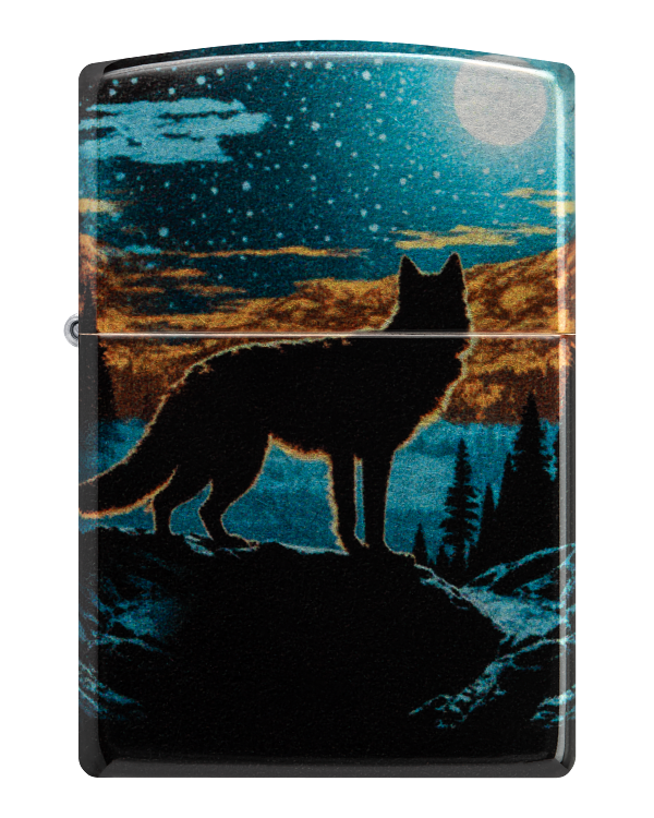 Zippo 46252 vžigalnik Wolf in Nature, 540 Tumbled Chrome