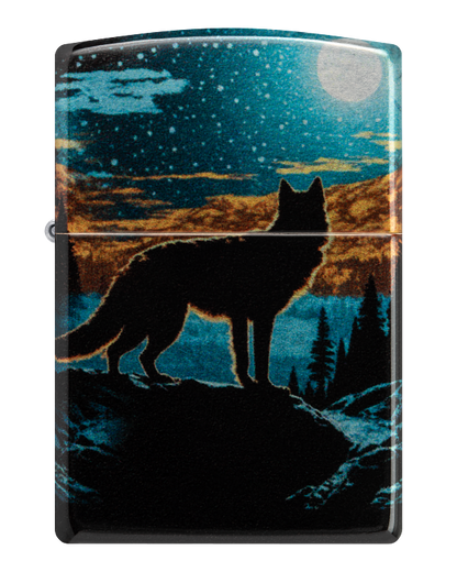 Zippo 46252 vžigalnik Wolf in Nature, 540 Tumbled Chrome