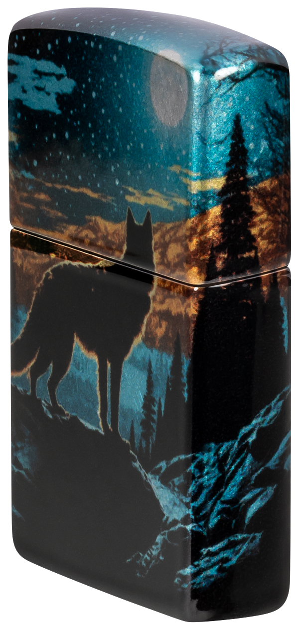 Zippo 46252 vžigalnik Wolf in Nature, 540 Tumbled Chrome