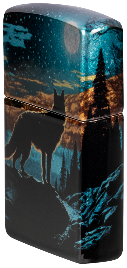 Zippo 46252 vžigalnik Wolf in Nature, 540 Tumbled Chrome