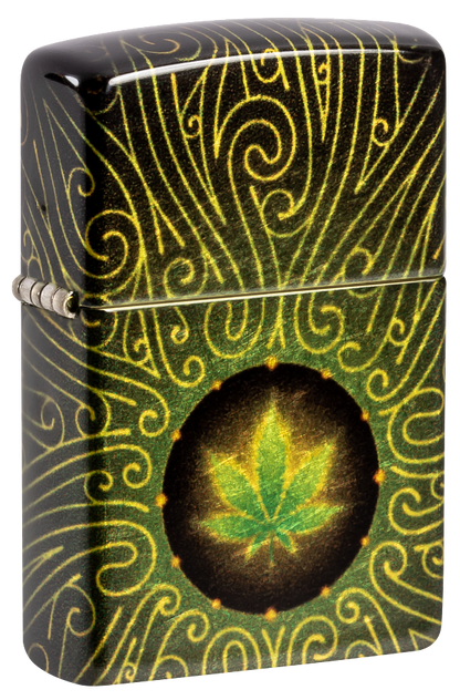 Zippo 46276 vžigalnik Cannabis Swirl, 540 Tumbled Brass