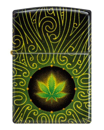 Zippo 46276 vžigalnik Cannabis Swirl, 540 Tumbled Brass