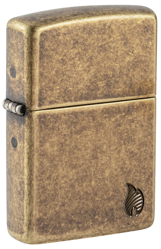 Zippo vžigalnik 46400 Armor Flame, Antique Brass