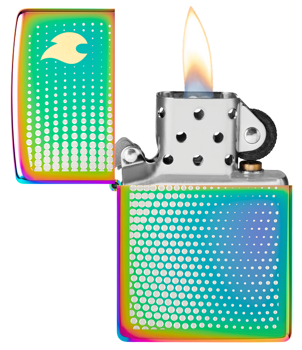 Zippo 46569 vžigalnik Dots and Flame, Multi Color