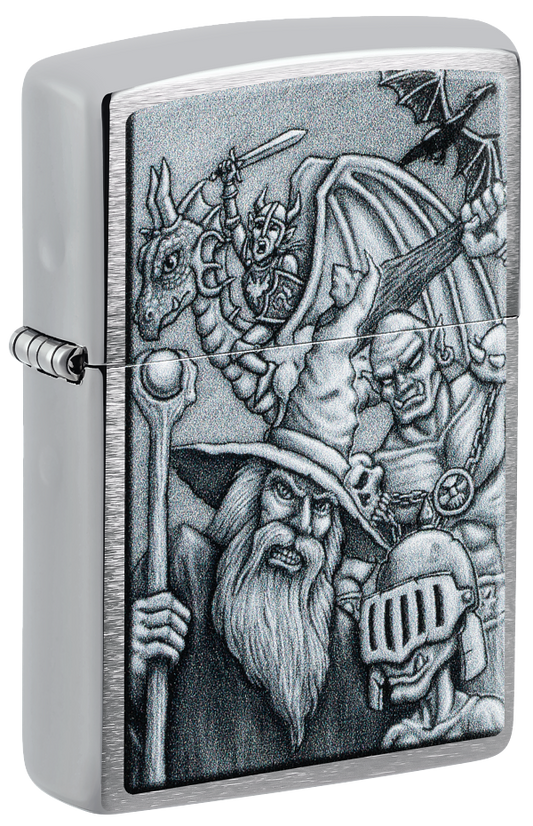 Zippo 46579 vžigalnik Mystical Beings LOTR Based, Brushed Chrome