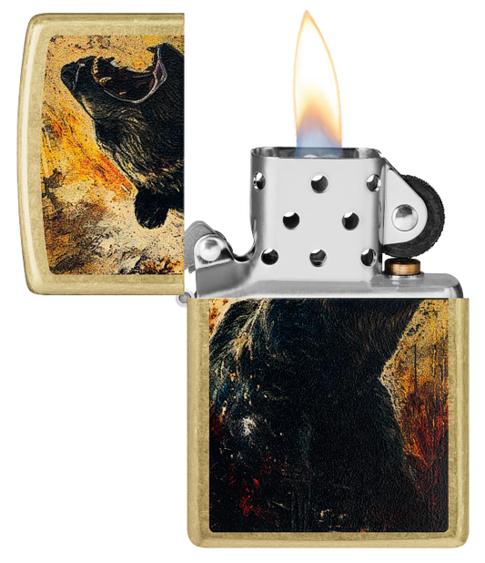 Zippo 46695 vžigalnik Bear, Street Brass