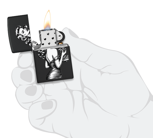 Zippo 60.007.590 vžigalnik Stunning Pin-Up Woman With Pizza