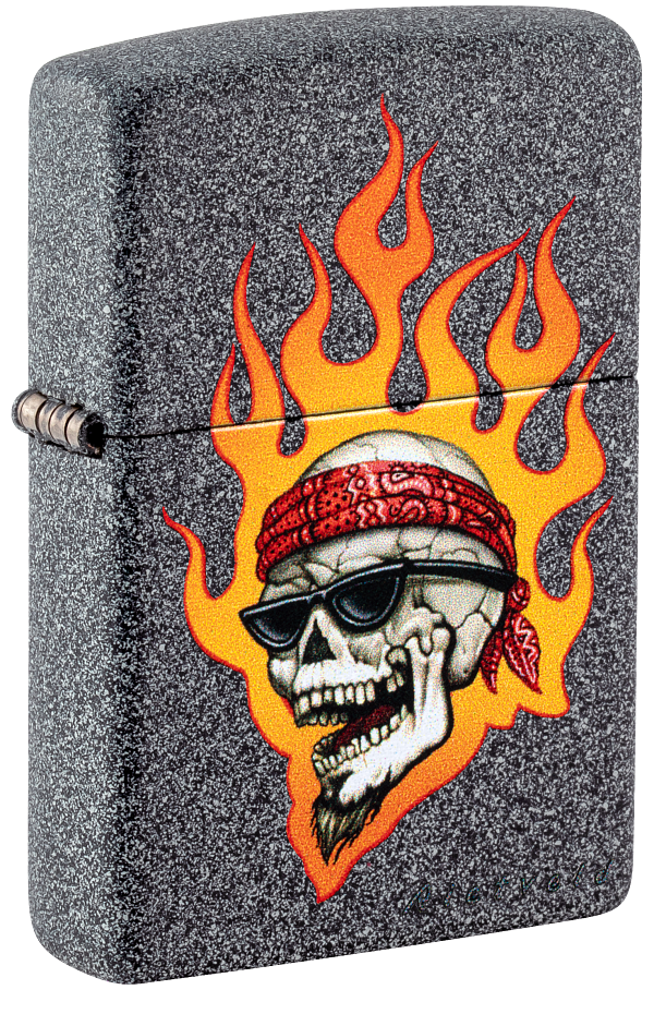 Zippo 46933 vžigalnik Flaming Skull by Rietveld