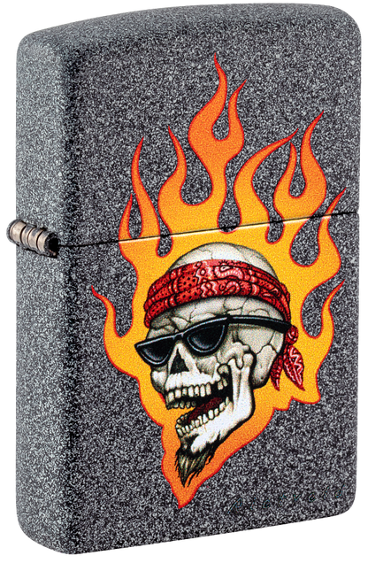 Zippo 46933 vžigalnik Flaming Skull by Rietveld