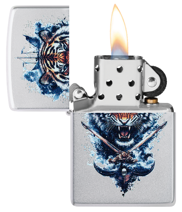 Zippo 60.007.639 vžigalnik Fierce Tiger & Crossing Swords