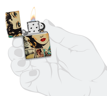 Zippo 60.007.652 vžigalnik Vintage Comic Collage